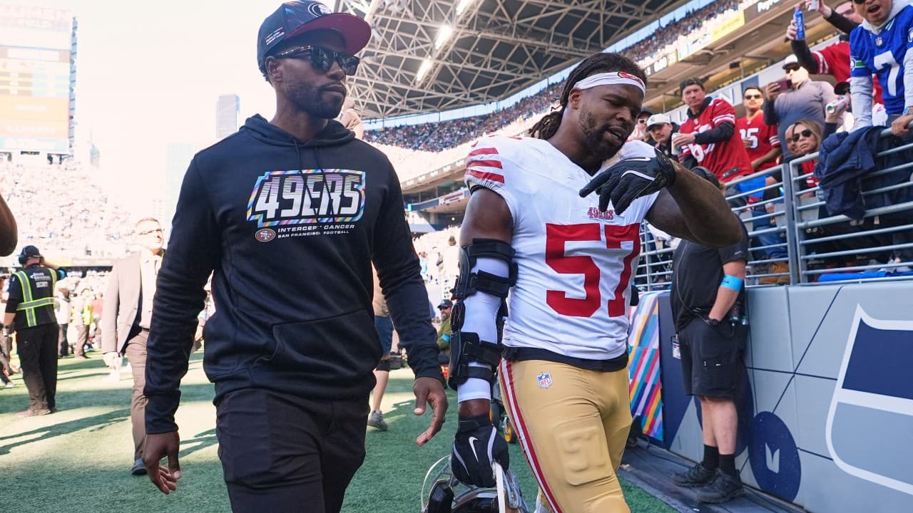 49ers Linebacker Greenlaw Ejected After Headbutting Helmetless Seahawks Player in Sideline Brawl